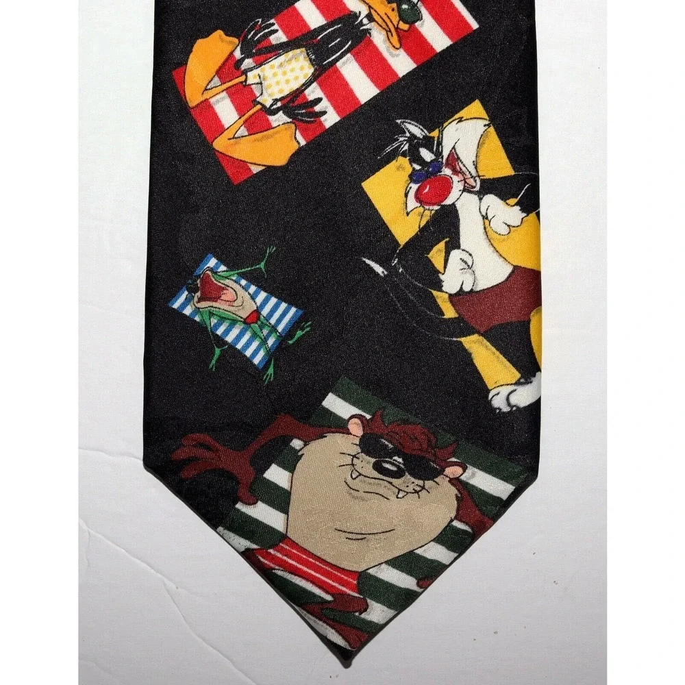 Vintage Looney Tunes‎ Characters Neck Tie 1995 Beach Resort Characters Tie
